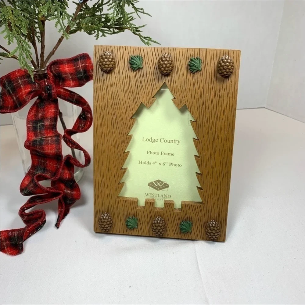 Westland Winter Lodge Tree Frame 4” x 6” New in Box Great Gift Idea